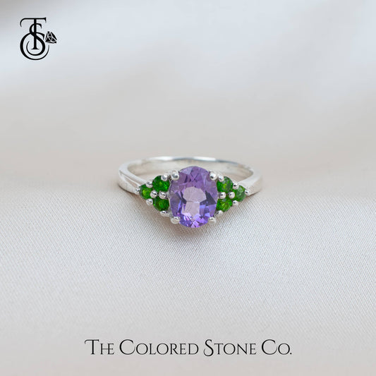 Aura Ring - Natural Amethyst