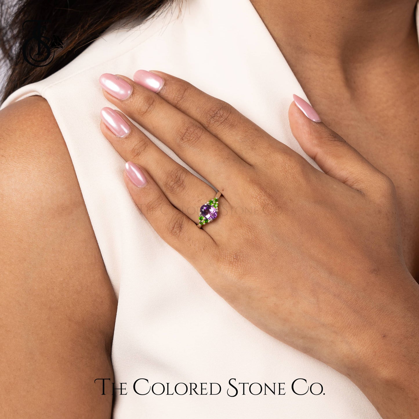 Aura Ring - Natural Amethyst