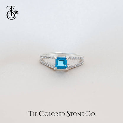 Cosmic Ring - Natural London Blue Topaz