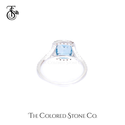 Arcadia Ring - Natural Swiss Blue Topaz