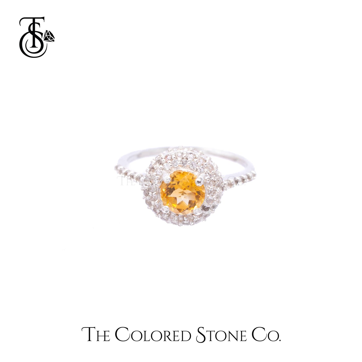 Duo Halo Ring - Natural Citrine