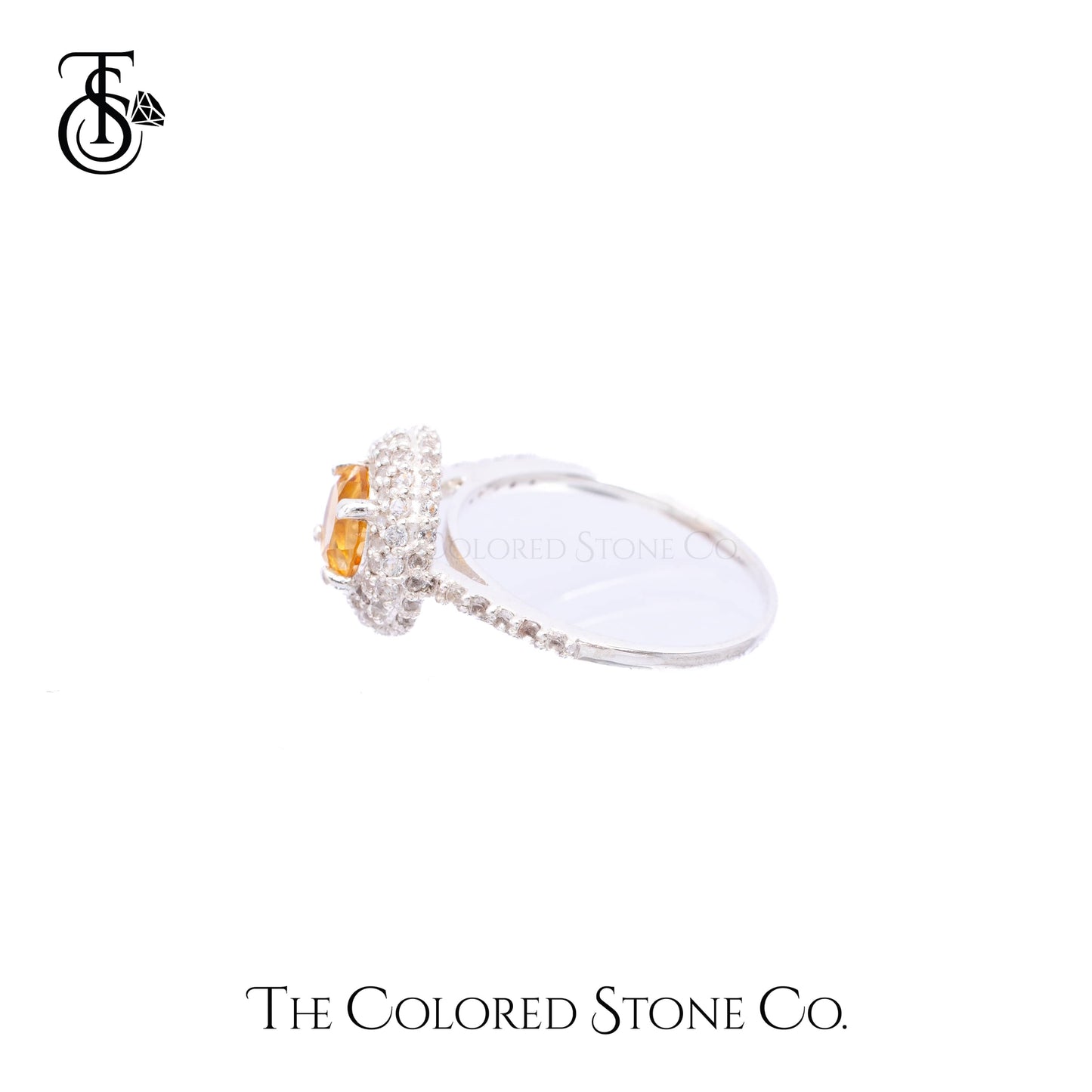 Duo Halo Ring - Natural Citrine