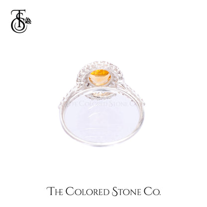 Duo Halo Ring - Natural Citrine