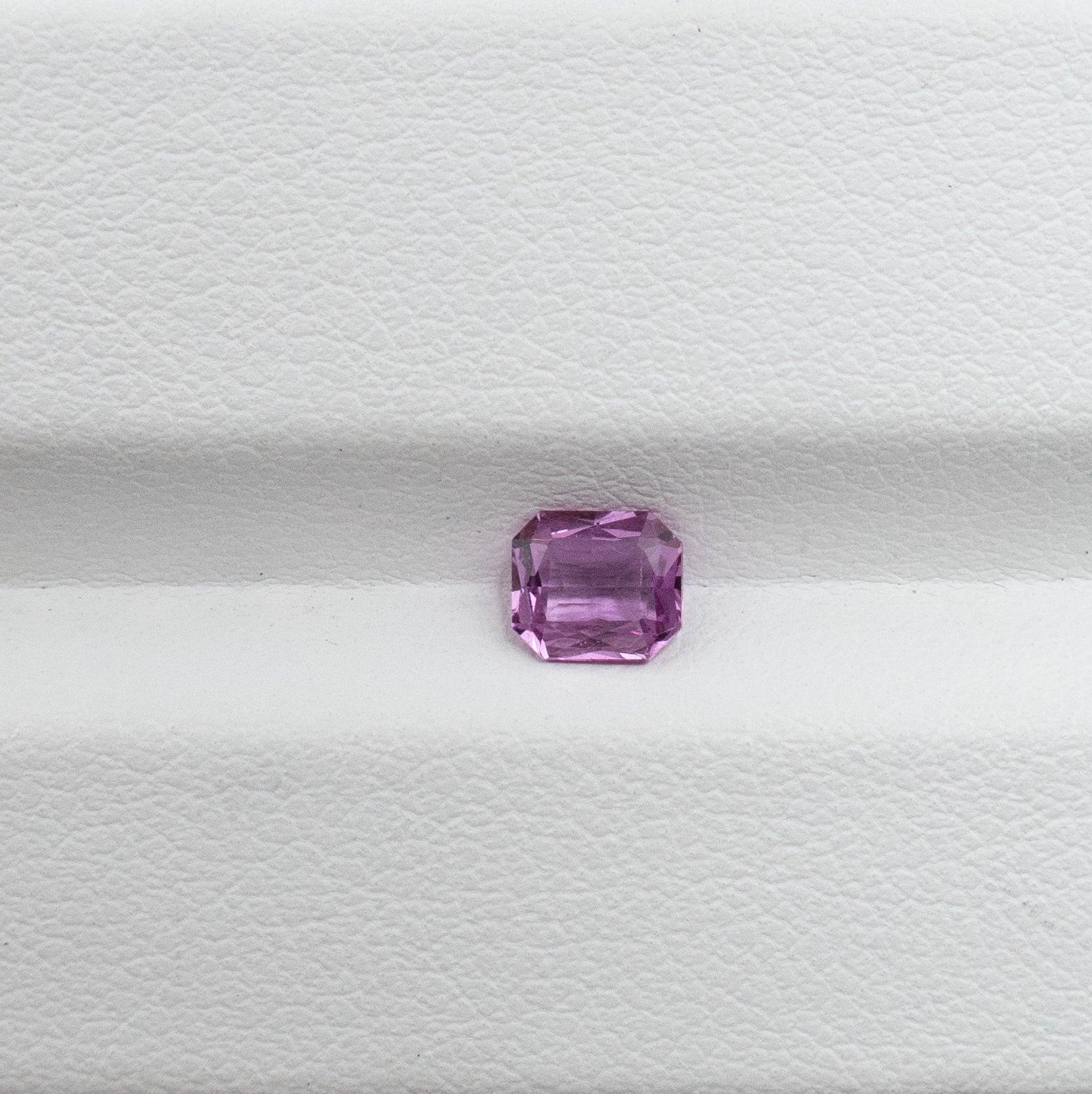 Violet-ish Pink Sapphire Natural Heated 0.63ct - The Colored Stone Co.